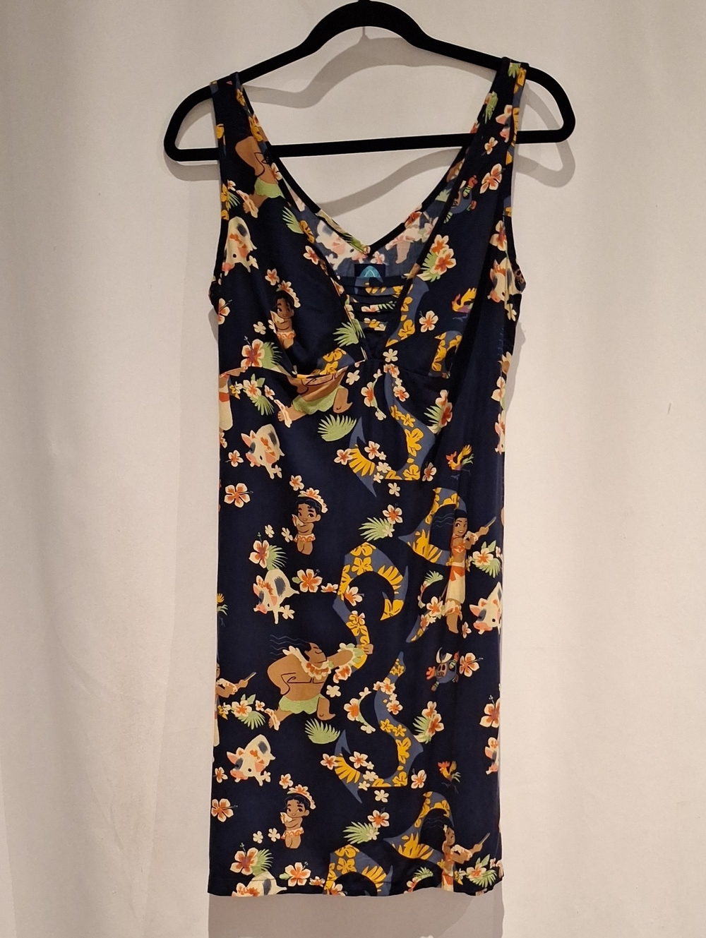 Aulani Disney A Resort And Spa Hawaii Navy Tropical Print Reyn  Spooner Sundress